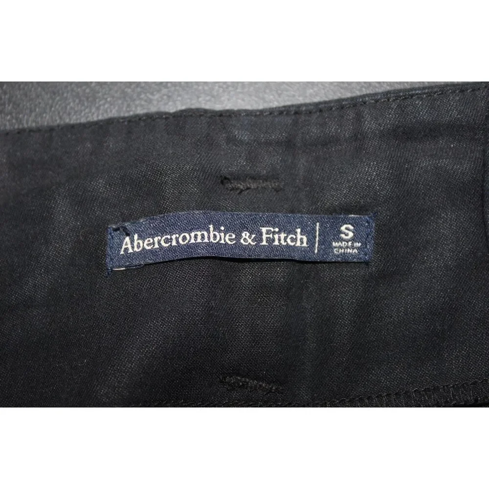 Womens Abercrombie & Fitch Black High Rise High Waisted Paperbag Shorts Size S